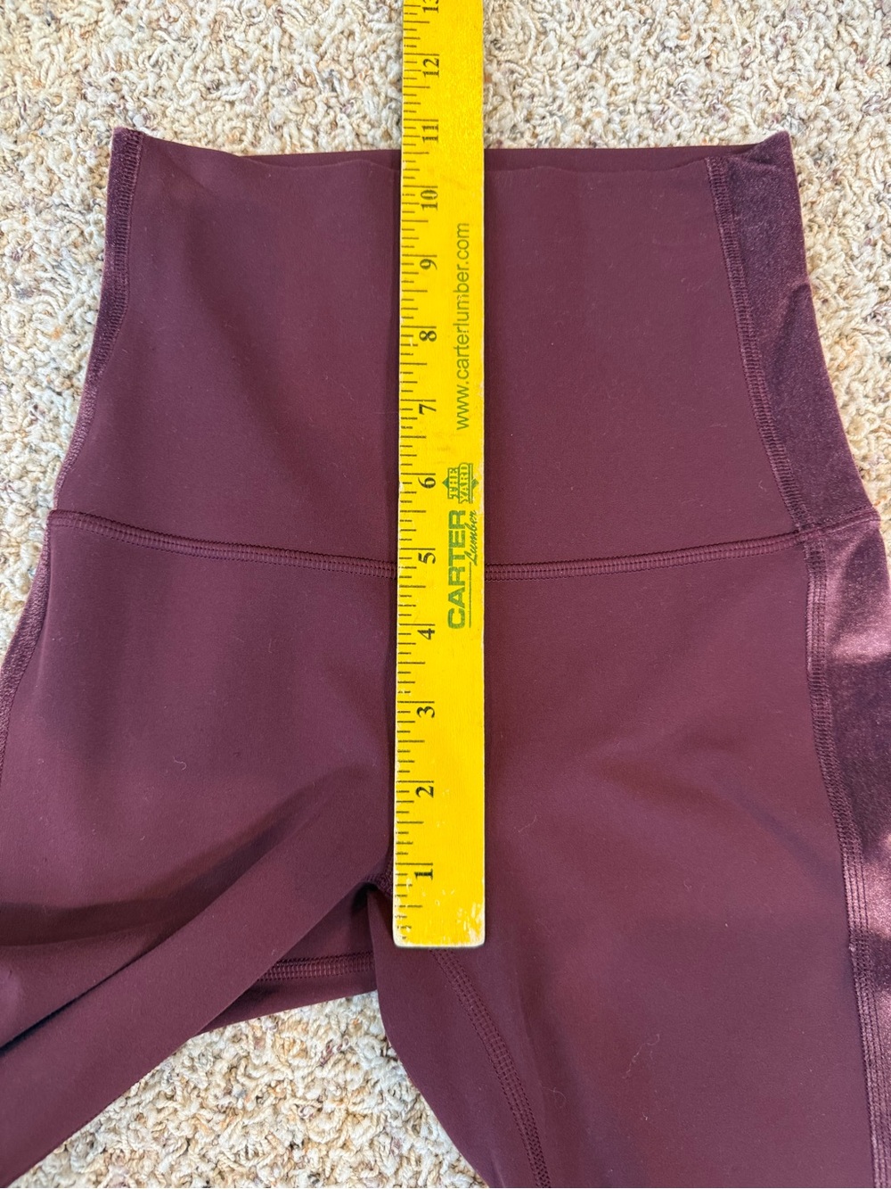 Lululemon Align Super High Rise Crop Velvet Women’s 2 Burgundy Garnet Leggings - Picture 7 of 11